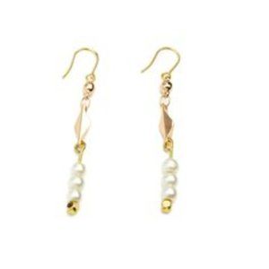 Fair Trade - Pearl & Gold Drop Earrings
